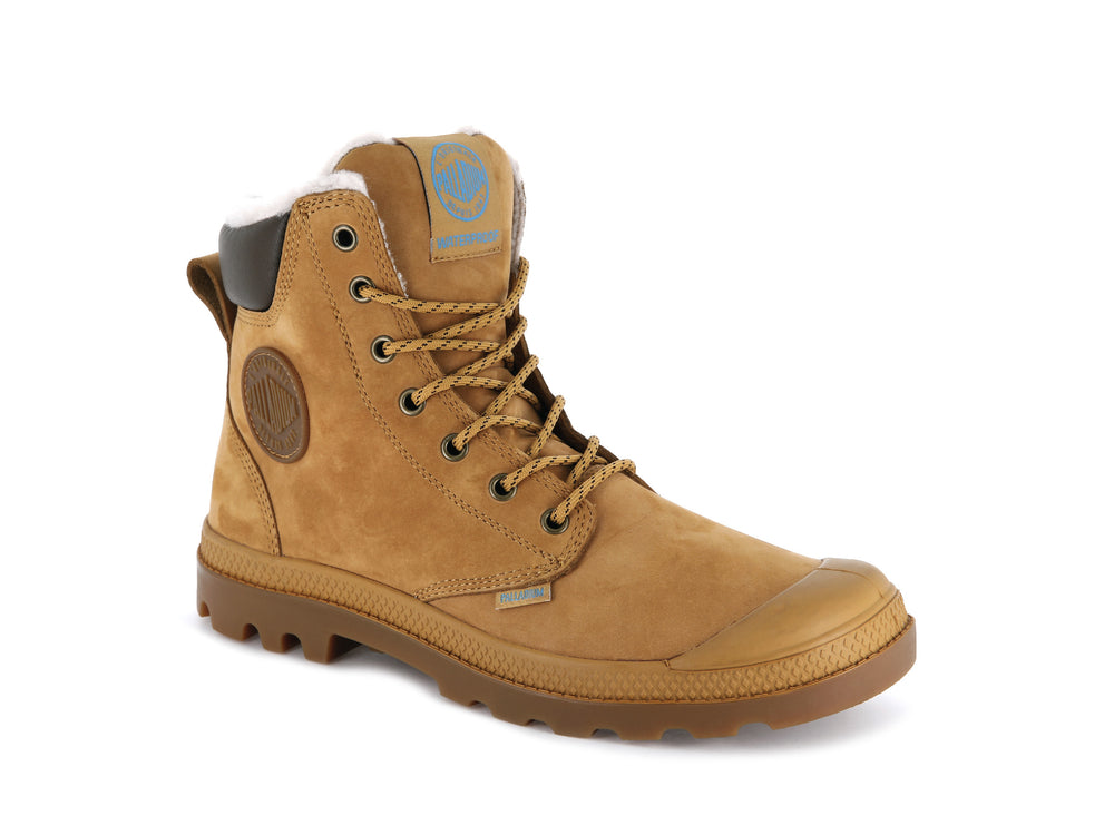 Botas Palladium PAMPA SPORT CUFF WPS Hombre Doradas | Costa Rica-94620